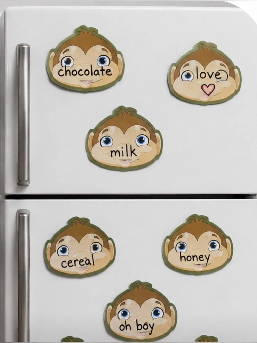 80 Sticky Notes (Pick) 1 Set Monkeys, Sharks, or Cats